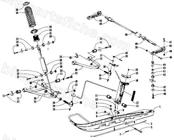SKI AND FRONT SUSPENSION diagram