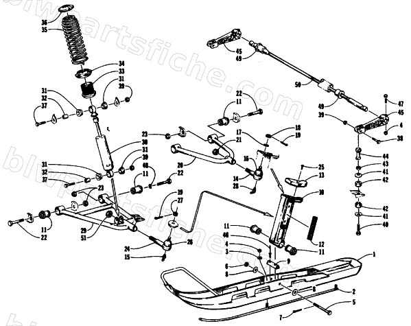 SKI AND FRONT SUSPENSION diagram