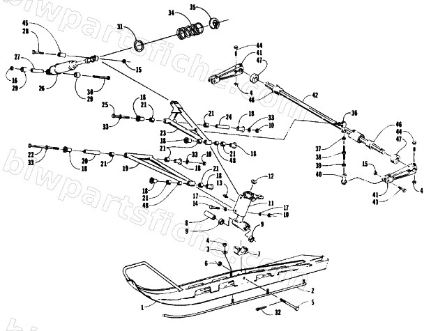 SKI AND FRONT SUSPENSION diagram
