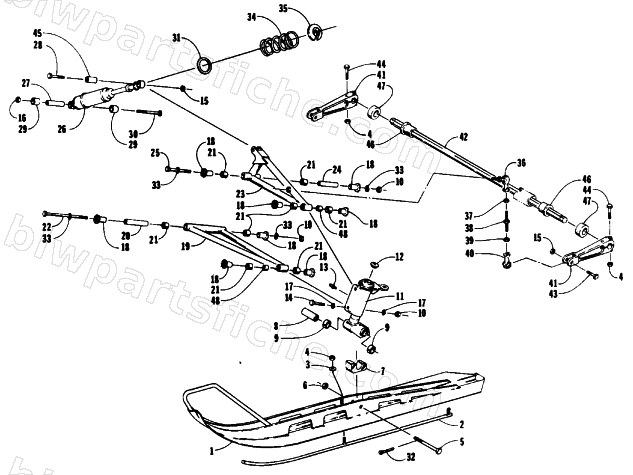 SKI AND FRONT SUSPENSION diagram