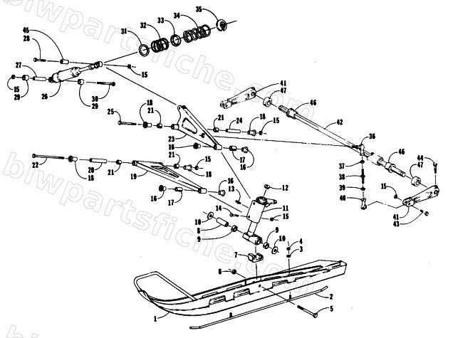 SKI, AND FRONT SUSPENSION diagram