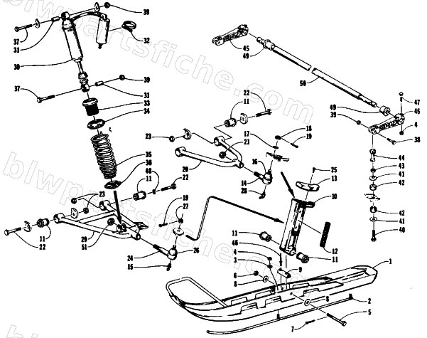 SKI AND FRONT SUSPENSION diagram