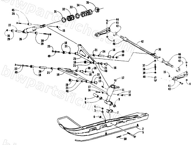 SKI AND FRONT SUSPENSION diagram