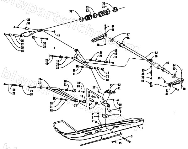 SKI AND FRONT SUSPENSION diagram