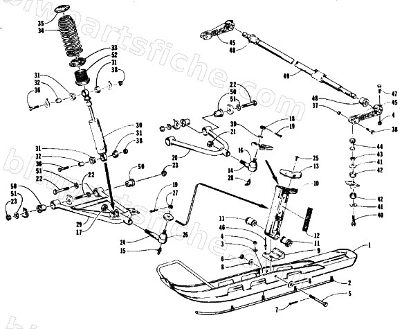 SKI AND FRONT SUSPENSION diagram