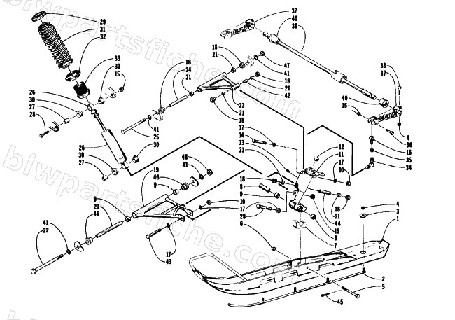 SKI AND FRONT SUSPENSION diagram