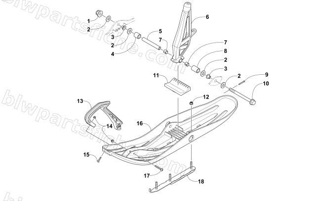SKI AND SPINDLE ASSEMBLY diagram