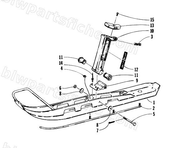 SKI AND SPINDLE ASSEMBLY diagram