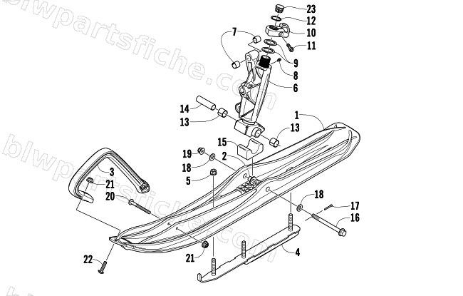 SKI AND SPINDLE ASSEMBLY diagram