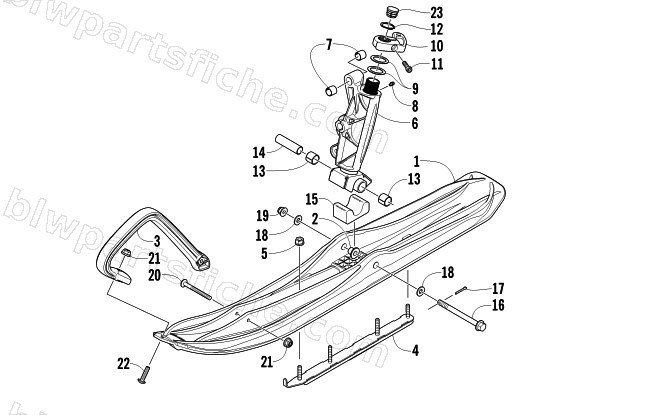 SKI AND SPINDLE ASSEMBLY diagram