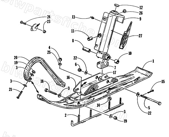 SKI AND SPINDLE ASSEMBLY diagram