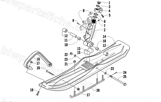 SKI AND SPINDLE ASSEMBLY diagram
