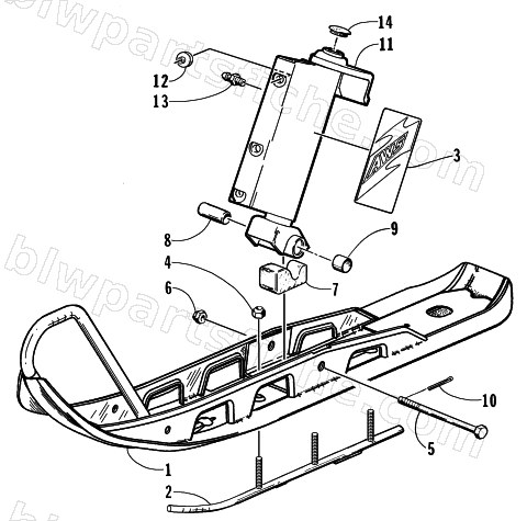 SKI AND SPINDLE ASSEMBLY diagram