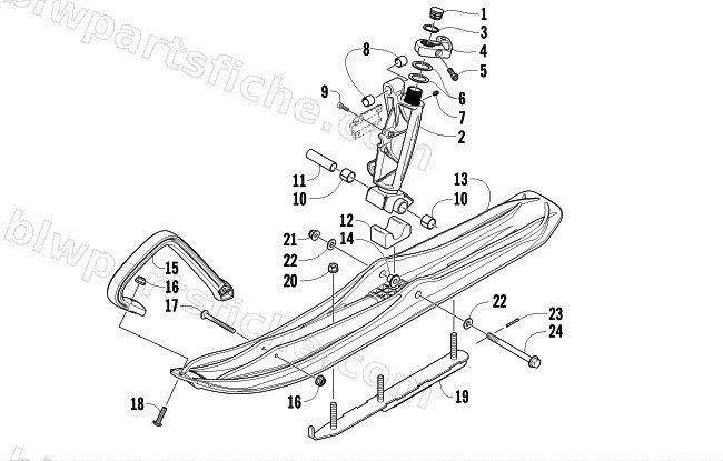 SKI AND SPINDLE ASSEMBLY diagram