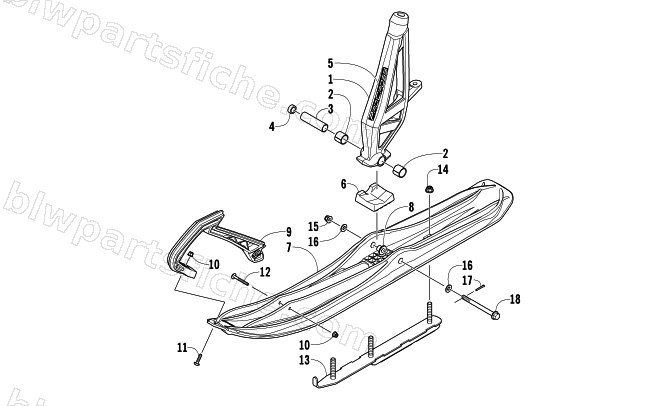 SKI AND SPINDLE ASSEMBLY diagram