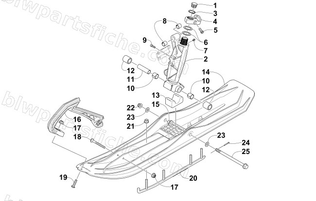SKI AND SPINDLE ASSEMBLY (US) diagram