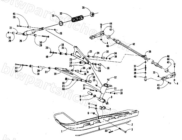 SKI & FRONT SUSPENSION diagram
