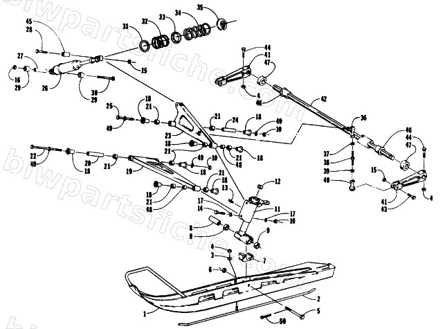 SKI & FRONT SUSPENSION diagram