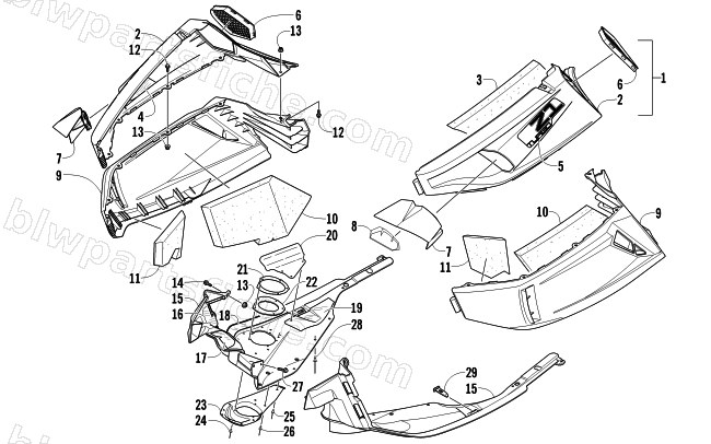 SKID PLATE AND SIDE PANEL ASSEMBLY diagram