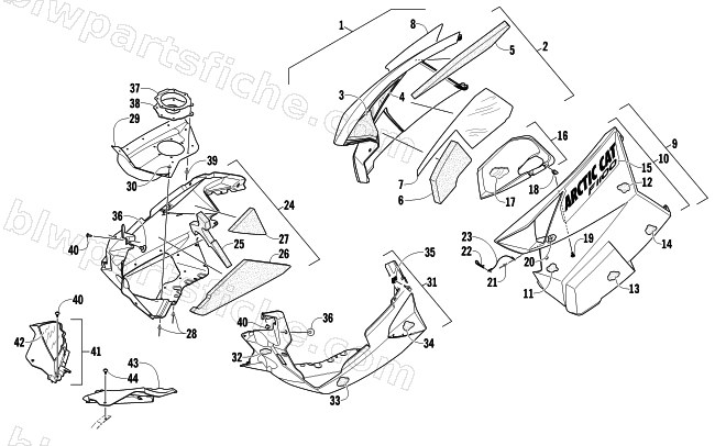 SKID PLATE AND SIDE PANEL ASSEMBLY diagram