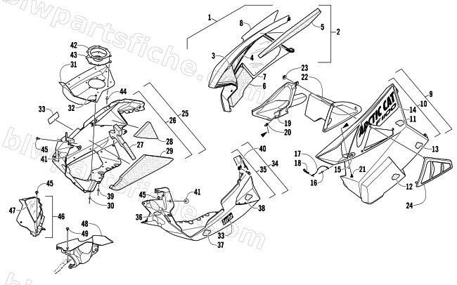 SKID PLATE AND SIDE PANEL ASSEMBLY diagram