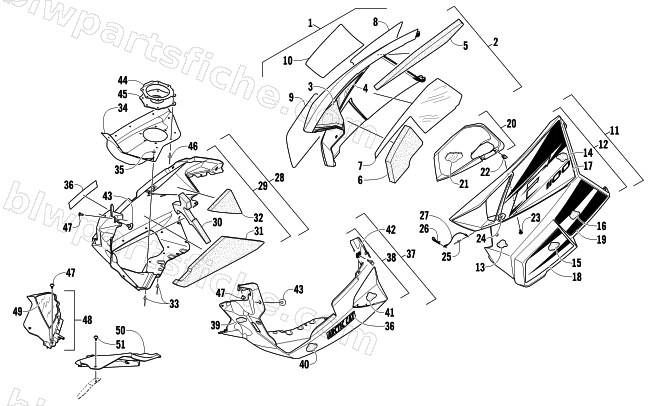 SKID PLATE AND SIDE PANEL ASSEMBLY diagram
