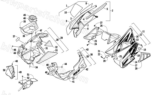 SKID PLATE AND SIDE PANEL ASSEMBLY diagram