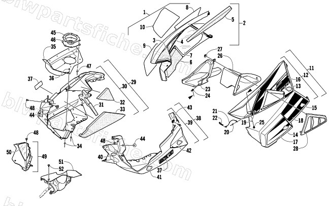 SKID PLATE AND SIDE PANEL ASSEMBLY diagram