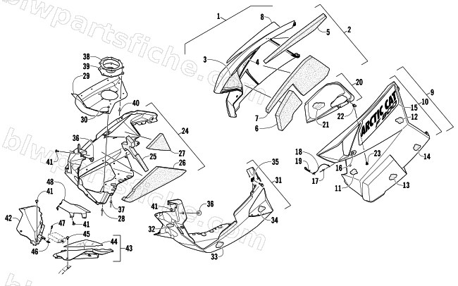 SKID PLATE AND SIDE PANEL ASSEMBLY diagram