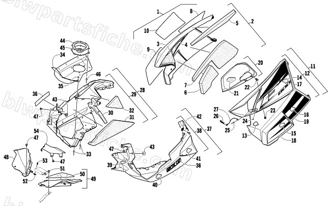 SKID PLATE AND SIDE PANEL ASSEMBLY diagram
