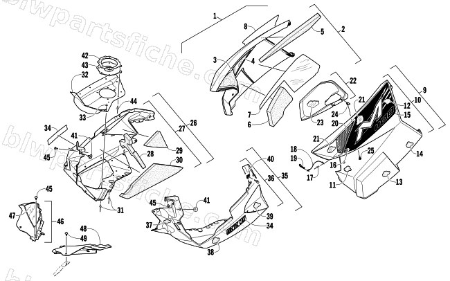 SKID PLATE AND SIDE PANEL ASSEMBLY diagram