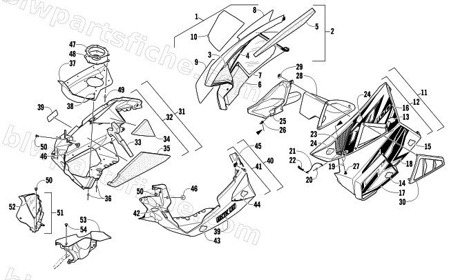 SKID PLATE AND SIDE PANEL ASSEMBLY diagram