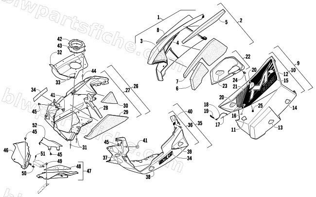 SKID PLATE AND SIDE PANEL ASSEMBLY diagram