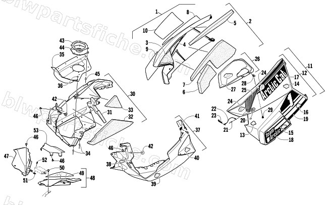 SKID PLATE AND SIDE PANEL ASSEMBLY diagram