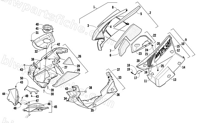 SKID PLATE AND SIDE PANEL ASSEMBLY diagram