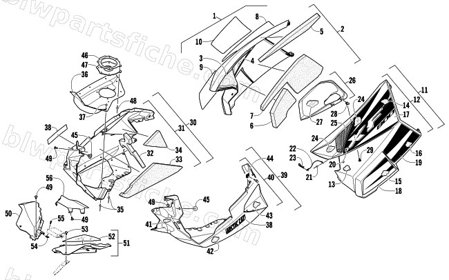 SKID PLATE AND SIDE PANEL ASSEMBLY diagram
