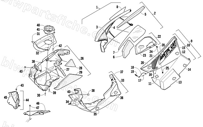 SKID PLATE AND SIDE PANEL ASSEMBLY diagram