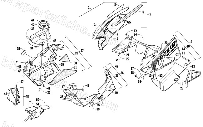 SKID PLATE AND SIDE PANEL ASSEMBLY diagram
