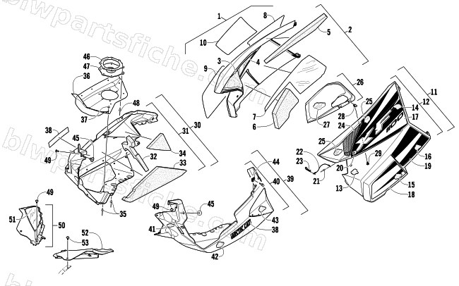 SKID PLATE AND SIDE PANEL ASSEMBLY diagram