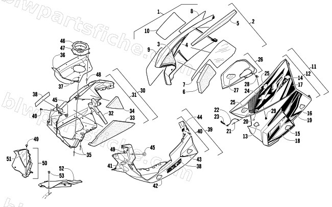 SKID PLATE AND SIDE PANEL ASSEMBLY diagram