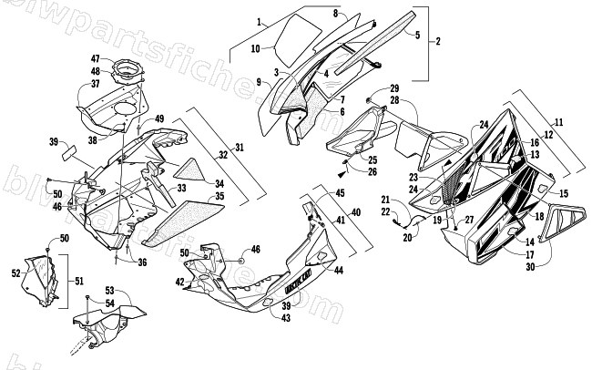 SKID PLATE AND SIDE PANEL ASSEMBLY diagram