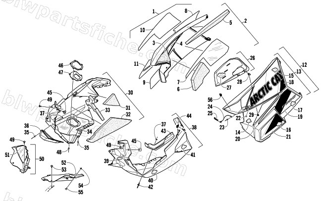 SKID PLATE AND SIDE PANEL ASSEMBLY diagram
