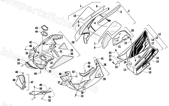 SKID PLATE AND SIDE PANEL ASSEMBLY diagram