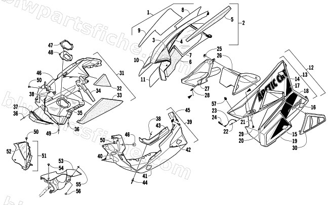 SKID PLATE AND SIDE PANEL ASSEMBLY diagram