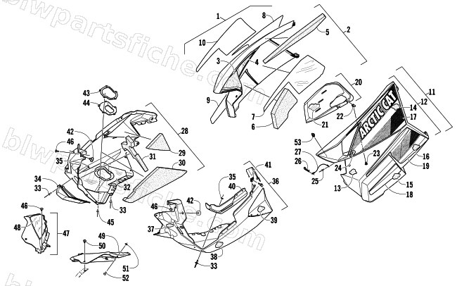 SKID PLATE AND SIDE PANEL ASSEMBLY diagram