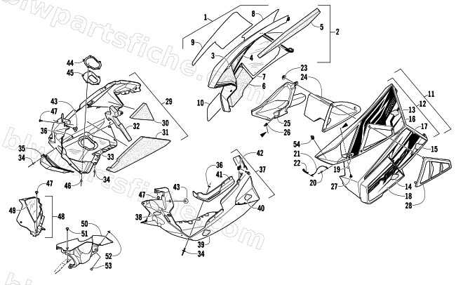 SKID PLATE AND SIDE PANEL ASSEMBLY diagram
