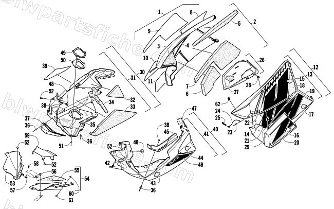 SKID PLATE AND SIDE PANEL ASSEMBLY diagram