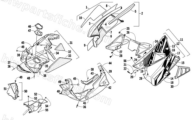 SKID PLATE AND SIDE PANEL ASSEMBLY diagram