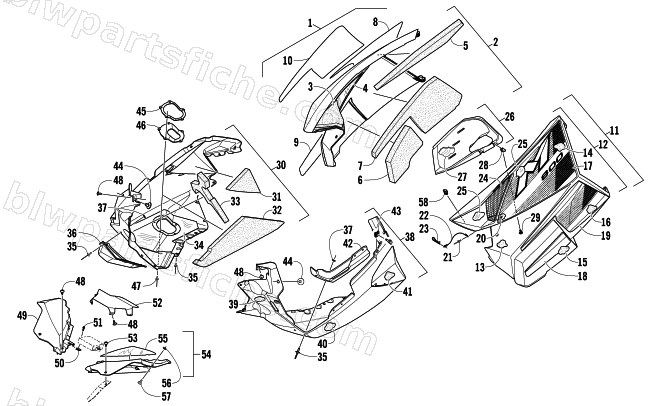 SKID PLATE AND SIDE PANEL ASSEMBLY diagram