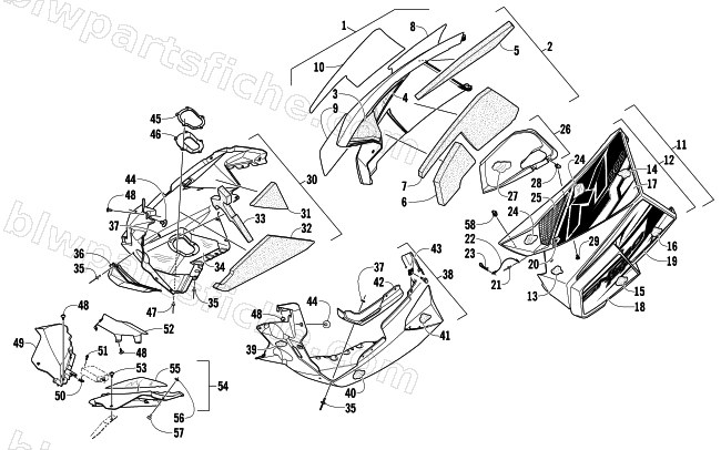 SKID PLATE AND SIDE PANEL ASSEMBLY diagram